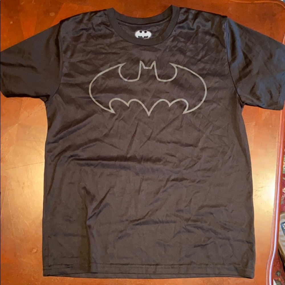 Black Graphic Batman Logo Dryfit Tee